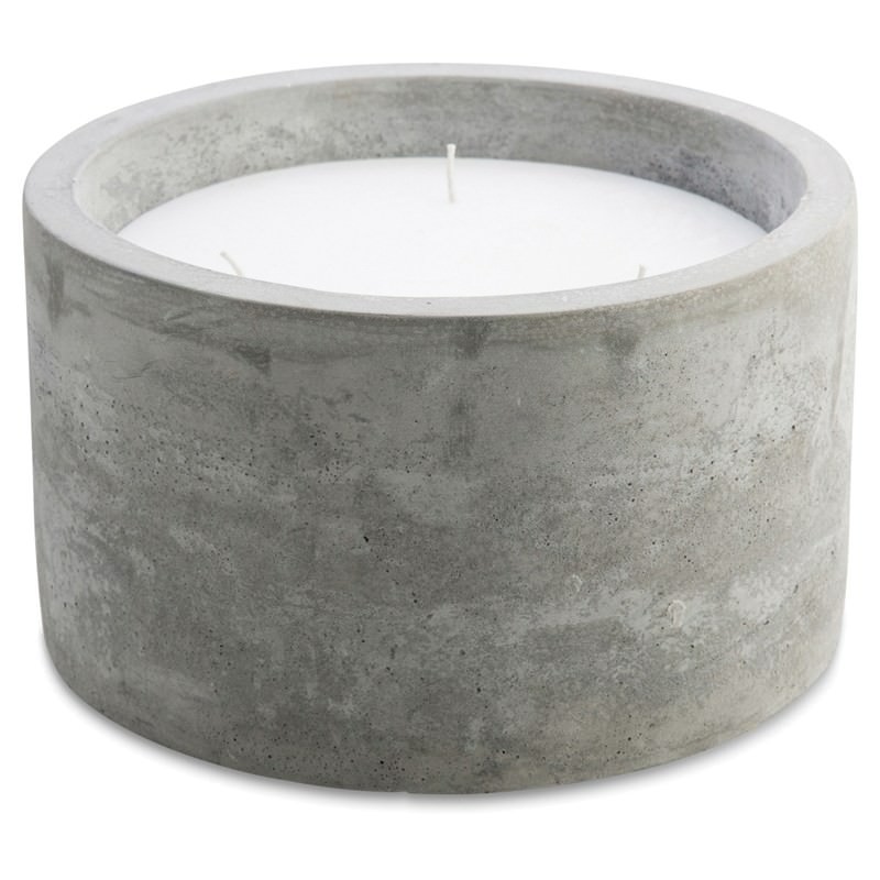 Moore Cement Candle Holder with Metal Lid Medium