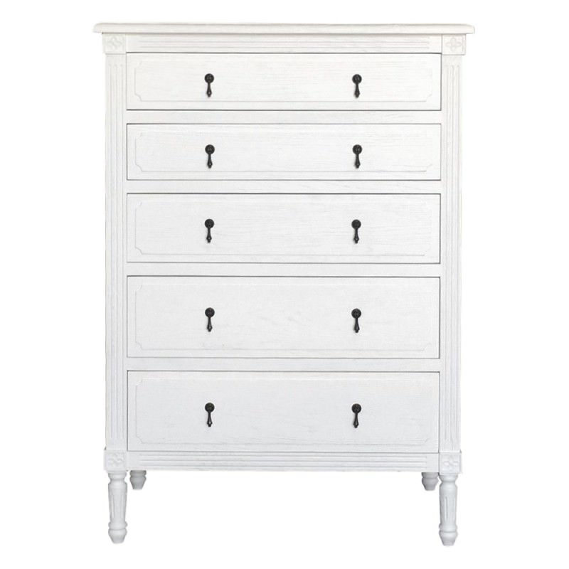 white and oak tallboy