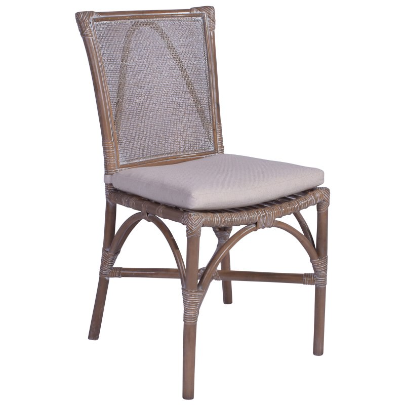 Wendell Rattan Dining Chair, Grey Wash (800 x 800 Pixel)
