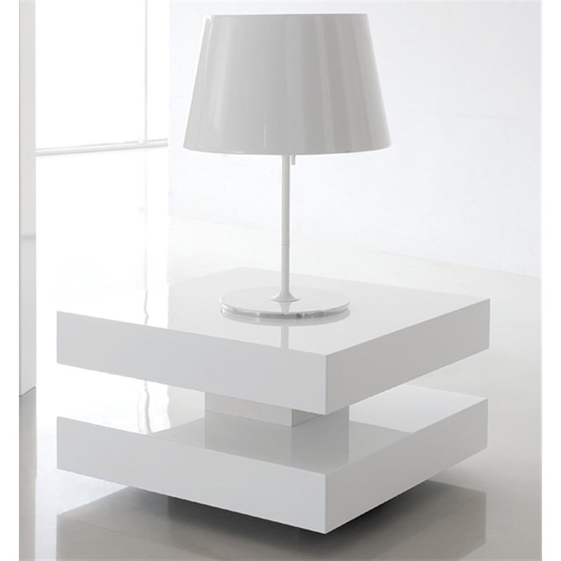 high gloss lamp table