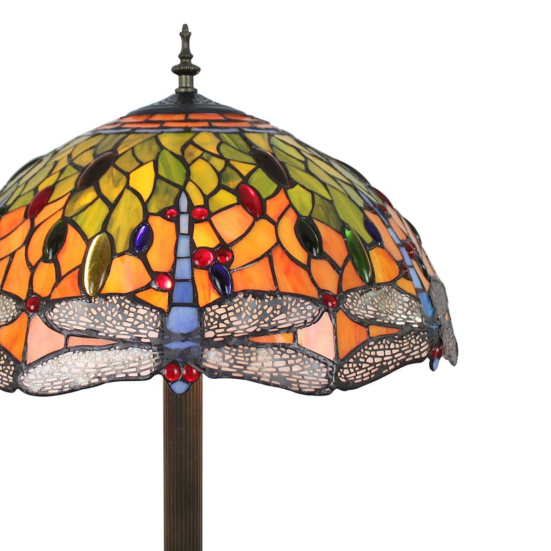 Claudia Tiffany Stained Glass Floor Lamp, Large