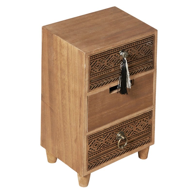 Phoenix Wooden Tabletop 3 Drawer Storage Chest