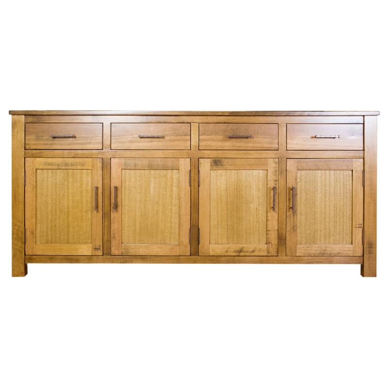 Avoca Tasmanian Oak Timber 4 Door 4 Drawer Buffet Table, 197.5cm