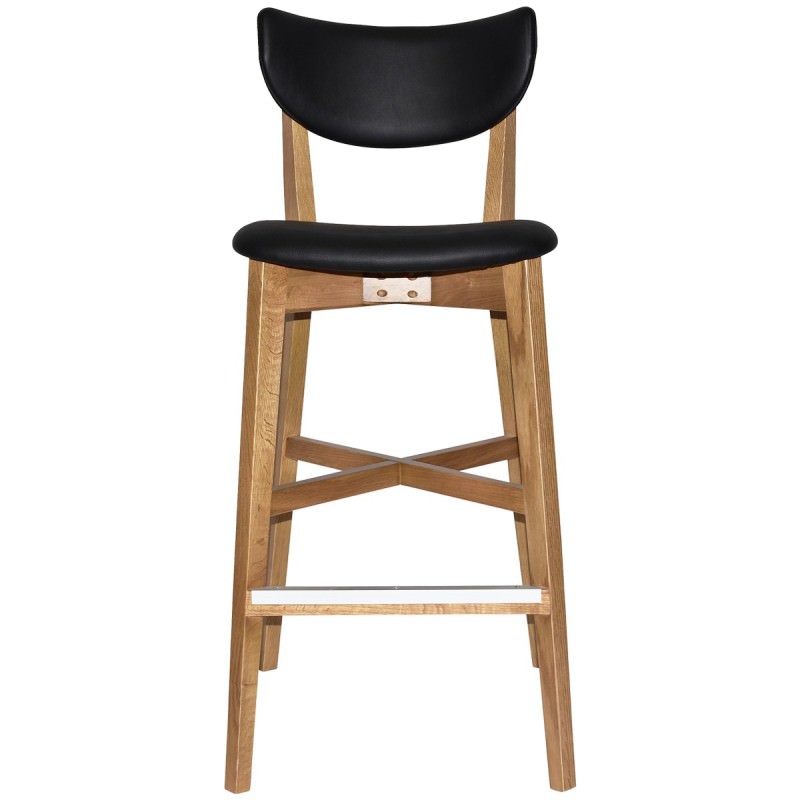 Rialto Commercial Grade Oak Timber Bar Stool, Vinyl Seat ... (800 x 800 Pixel)