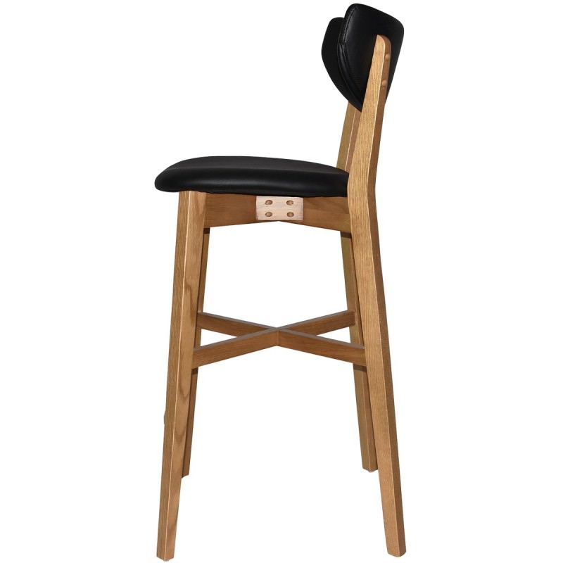 Rialto Commercial Grade Oak Timber Bar Stool, Vinyl Seat ... (800 x 800 Pixel)