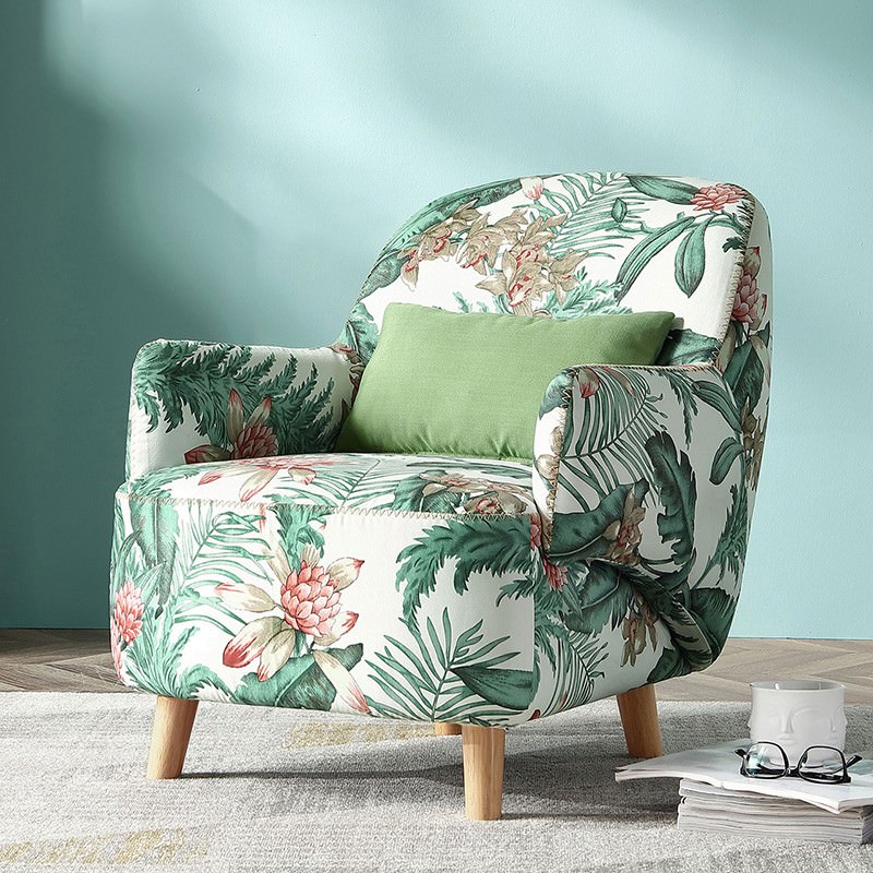 Lily Fabric Accent Armchair, Floral Print