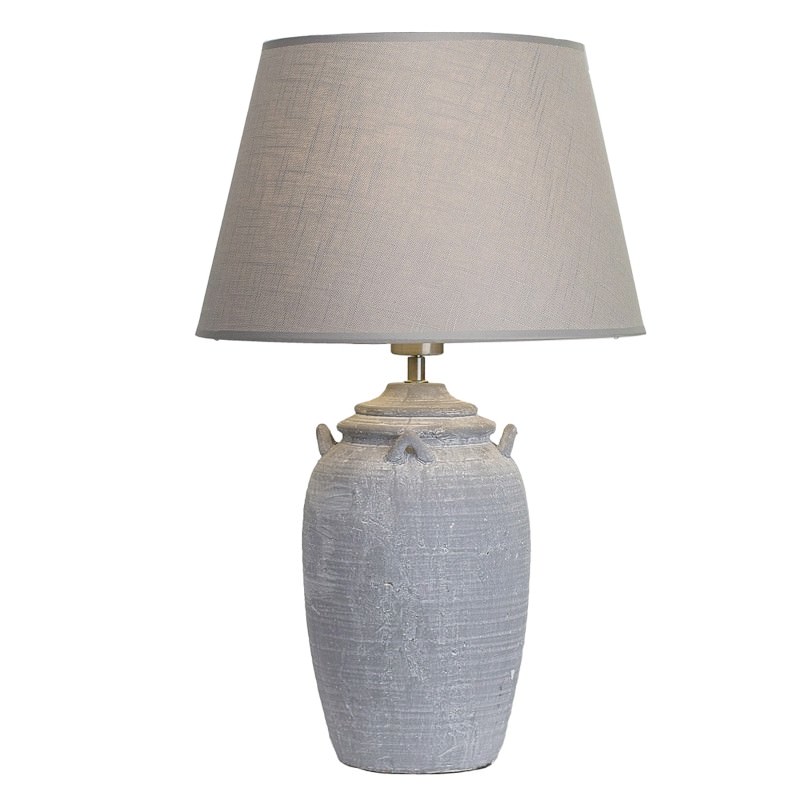 Ebony Ceramic Base Table Lamp, Grey
