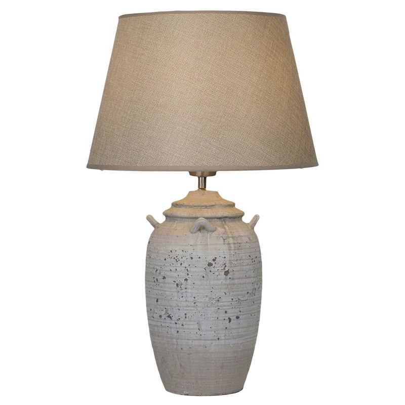 Ebony Ceramic Base Table Lamp, Brown