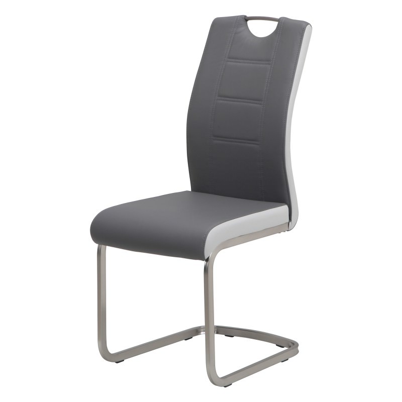 Liam Faux Leather Dining Chair, Grey