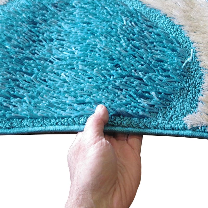 Evangela Luxury Shaggy Runner Rug, 80x300cm, Turquoise