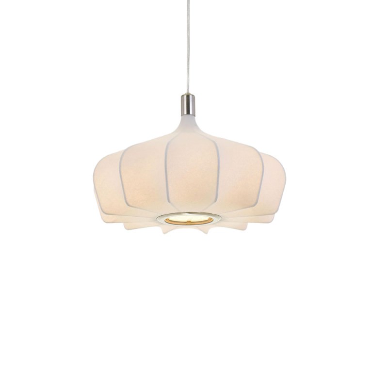 Mersh Stretched Fabric Pendant Light Small White