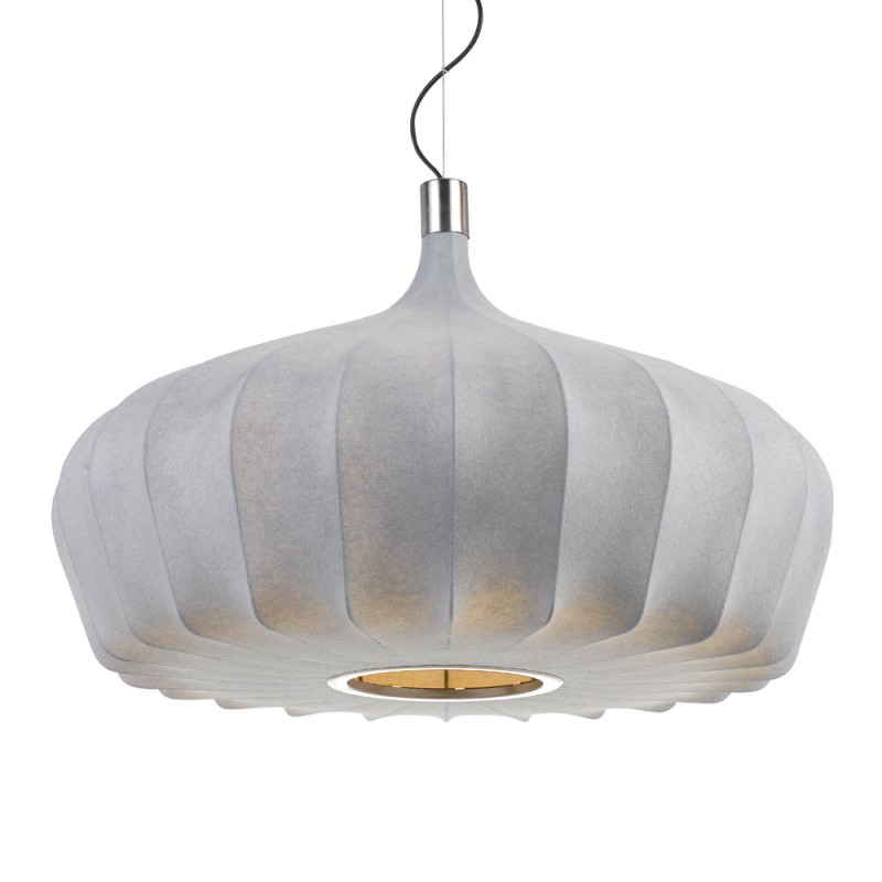 Mersh Stretched Fabric Pendant Light Large Grey