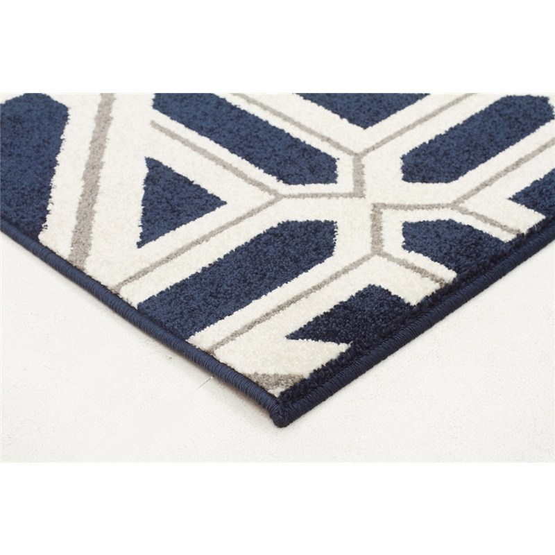 Xenia Egyptian Made Indoor/Outdoor Rug in Navy 290x200cm