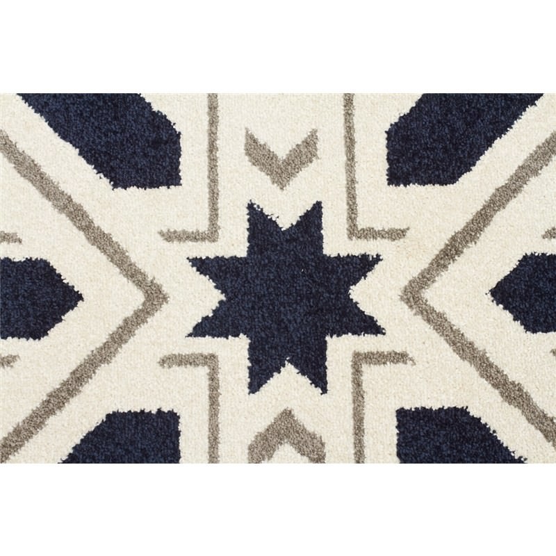 Xenia Egyptian Made Indoor/Outdoor Rug in Navy 290x200cm