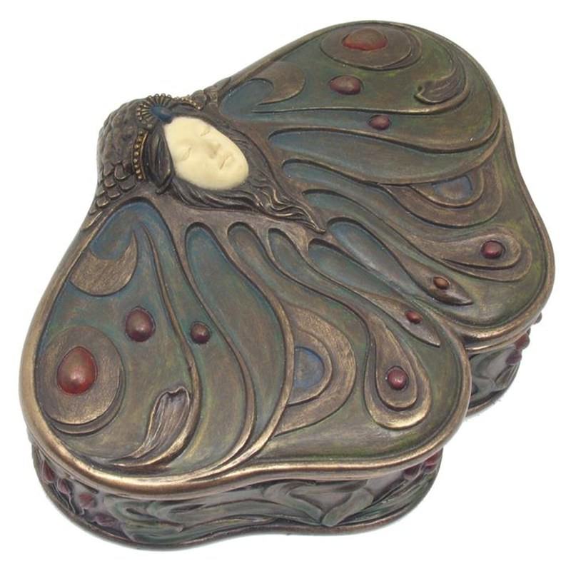 Cast Bronze Princess Butterfly Jewellery Box