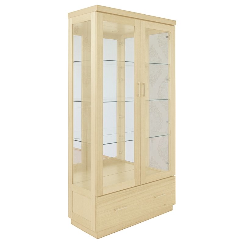Moselia Tasmanian Oak Timber Display Cabinet Natural