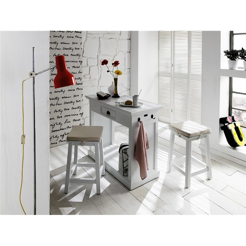 Scotia 3 Piece Solid Mahogany Timber Kitchen Bar Table Set