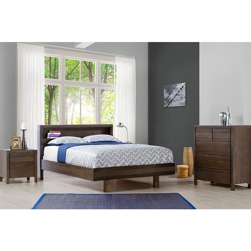 Trend New Zealand Pine King Bed in Charcoal