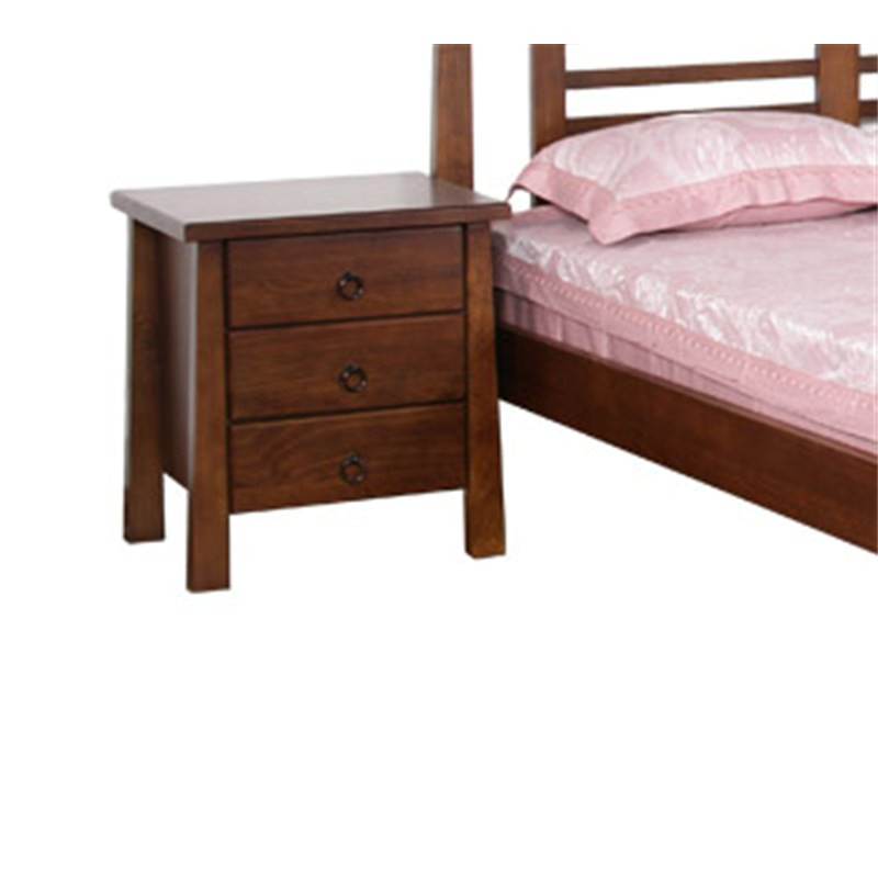 Tokyo 3 Drawer Bedside Table New Zealand Pine Golden Oak