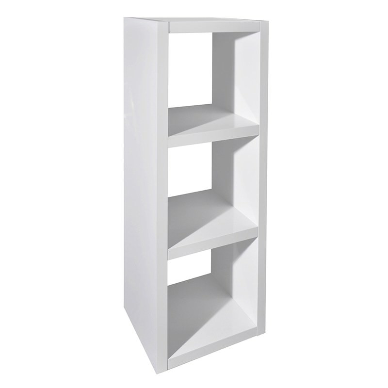 Grace 3 Cube Storage Unit, High Gloss White