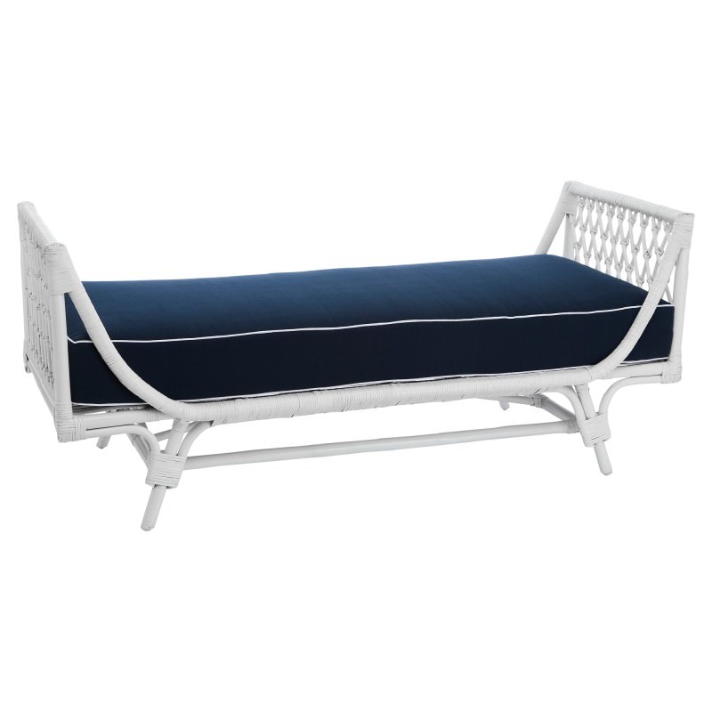 Ravello Rattan Sofa Bed Bench White