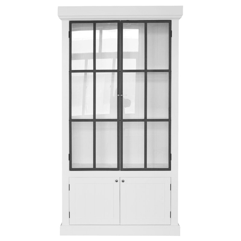 Winston Birch Timber 4 Door Display Cabinet White