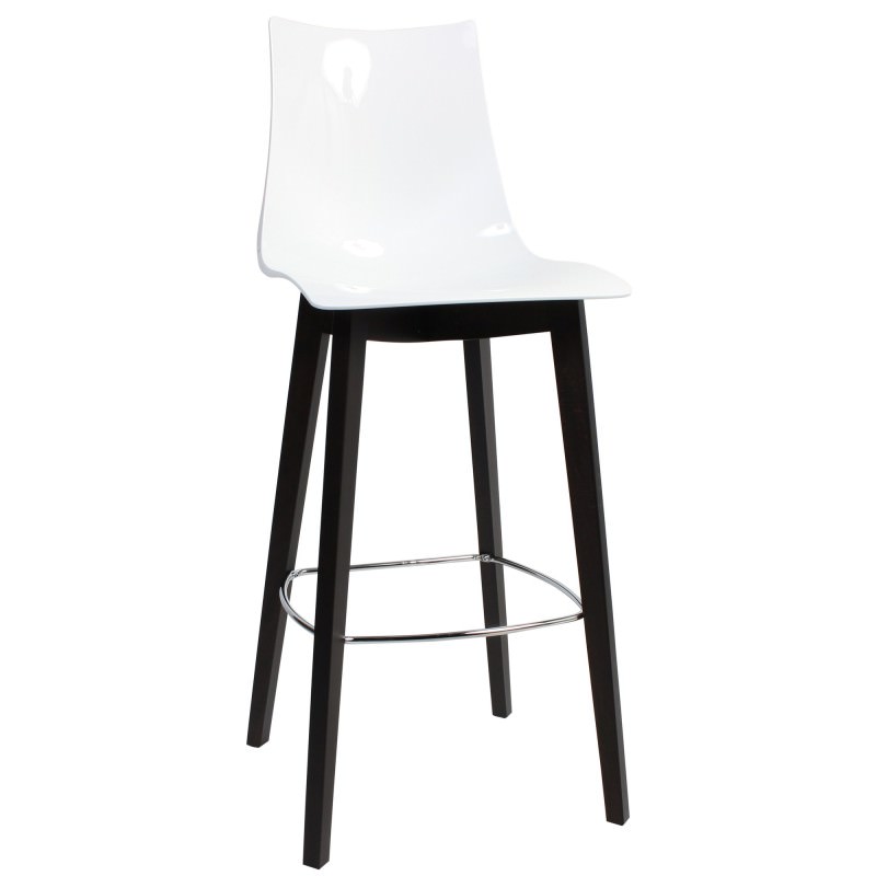 Zebra Italian Made Commercial Grade Bar Stool, Timber Leg ...