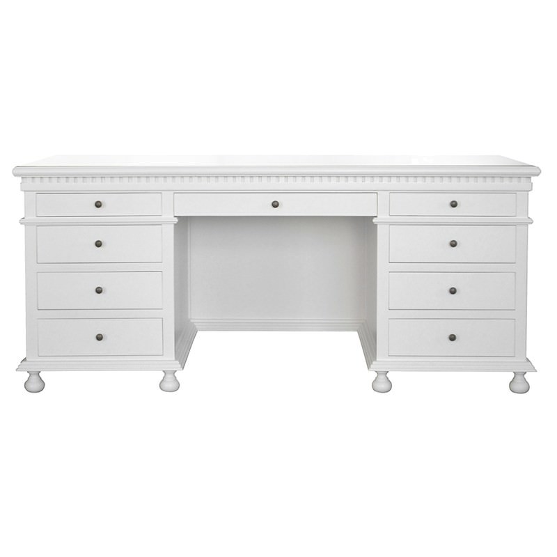 St. James Birch Timber Exclusive Desk, Matt White