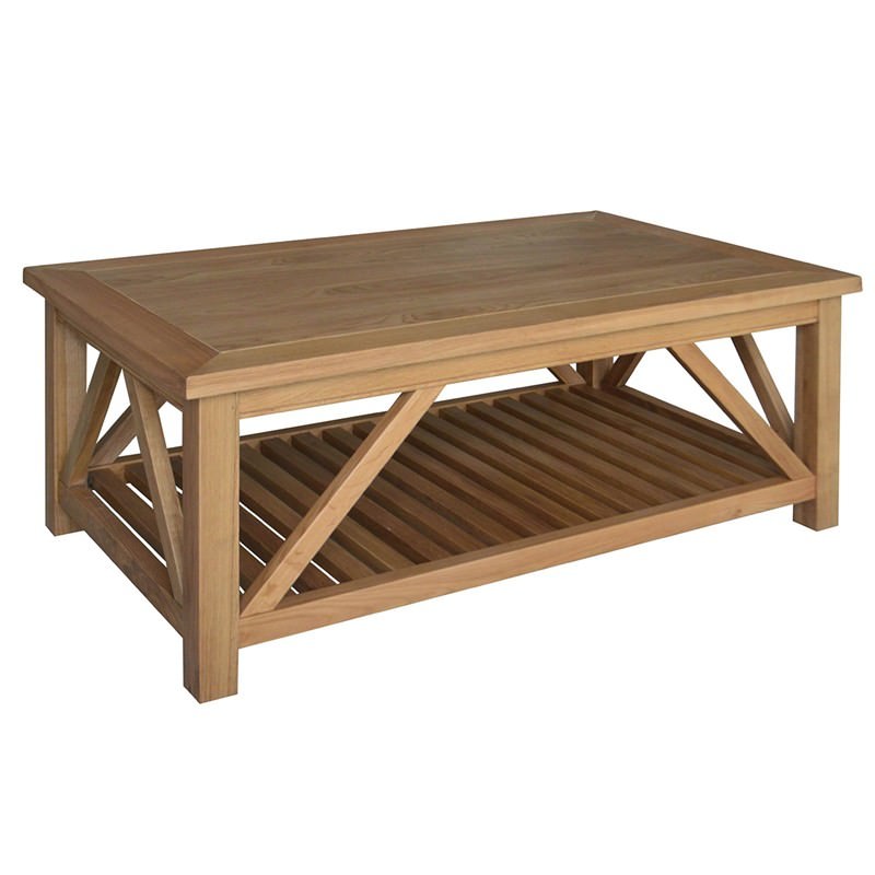 Bennett Solid Oak Timber Coffee Table, Natural Oak