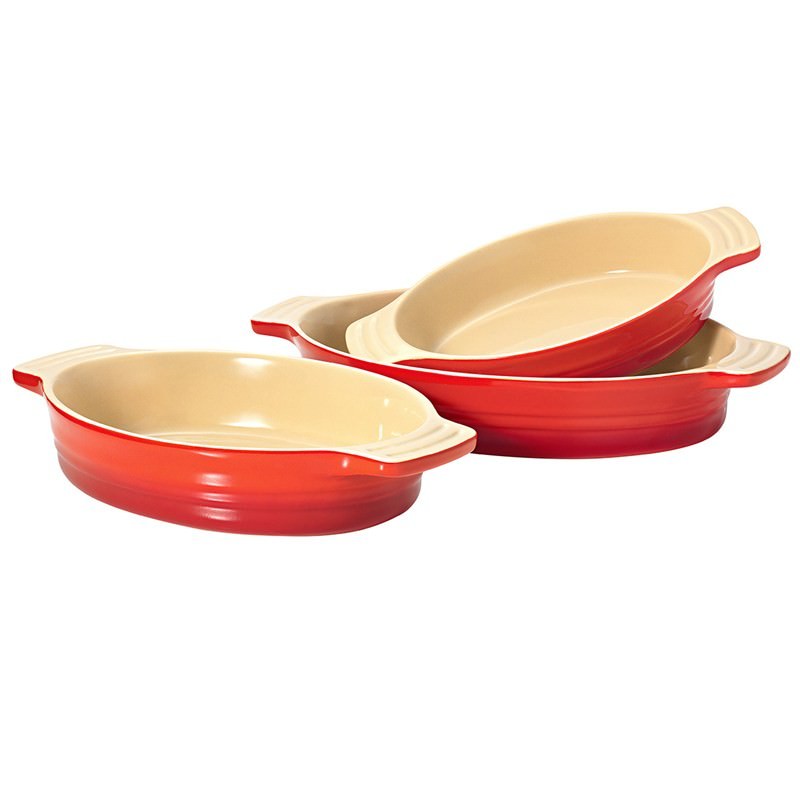Chasseur La Cuisson Small Oval Baking Dish - Red
