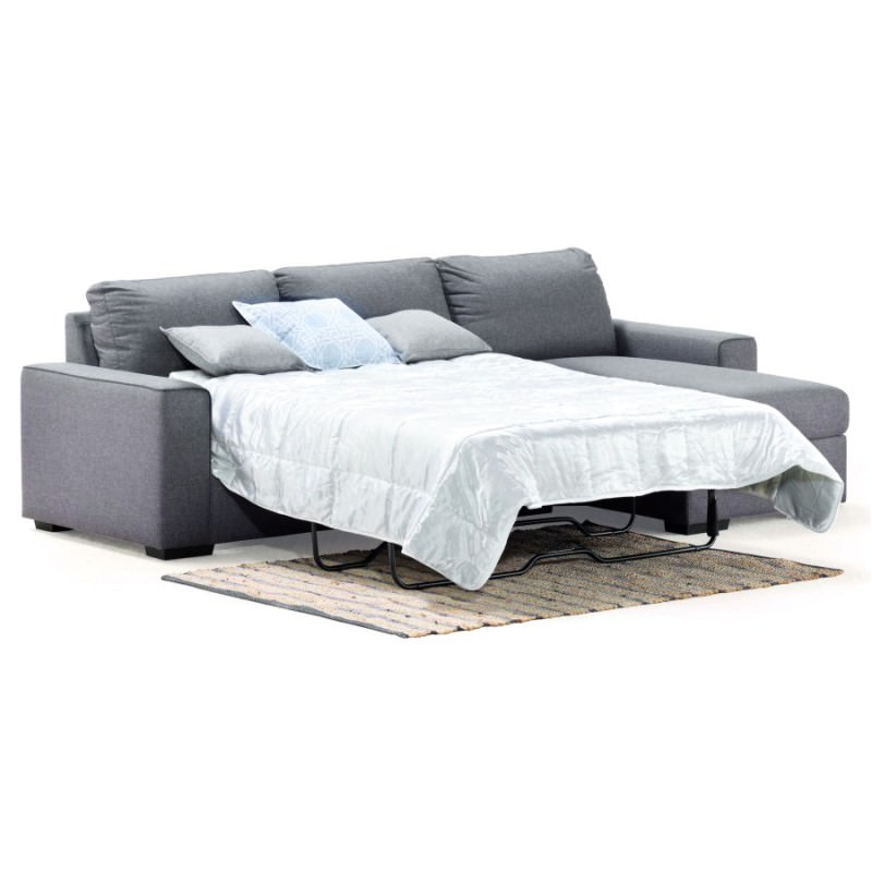 Metro Commercial Grade Fabric Corner Sofa Bed, 2 Seater ...