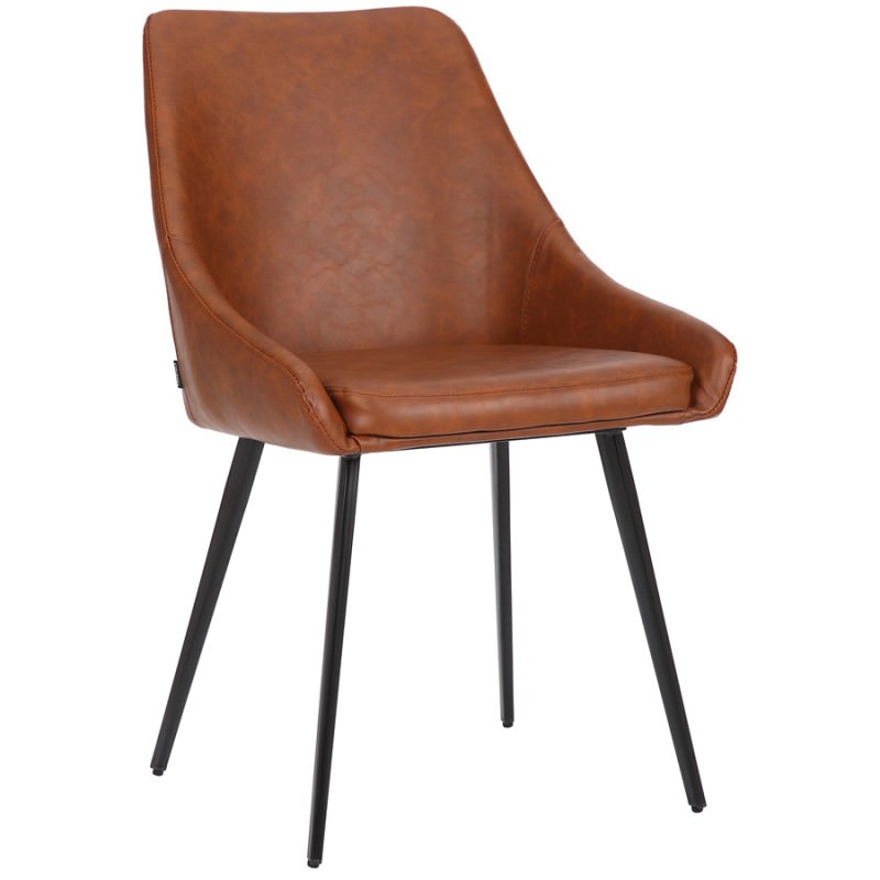 Shogun Commercial Grade Faux Leather Dining Chair, Tan