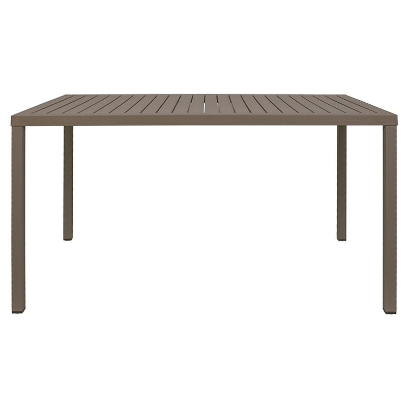 Cube Italian Made Commercial Grade Indoor Outdoor Dining Table 140cm Taupe