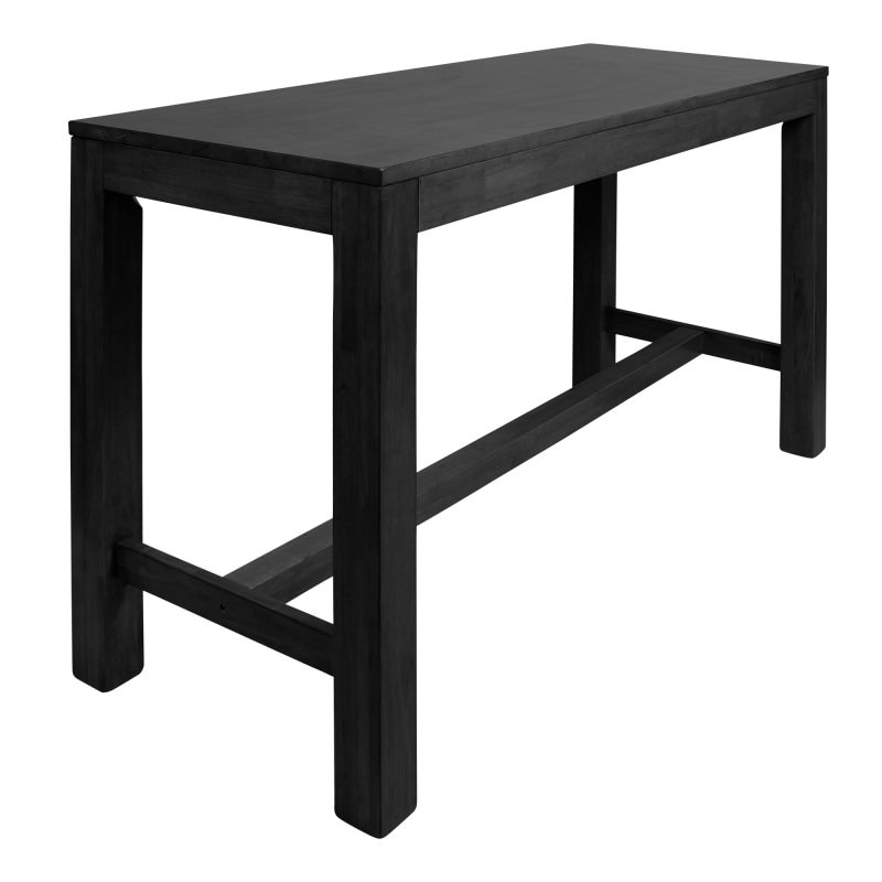 Chunk Commercial Grade Rubberwood Bar Table 180cm Black