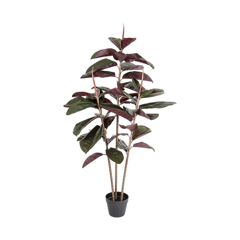 Real Touch Artificial Rubber Tree in Pot, 145cm