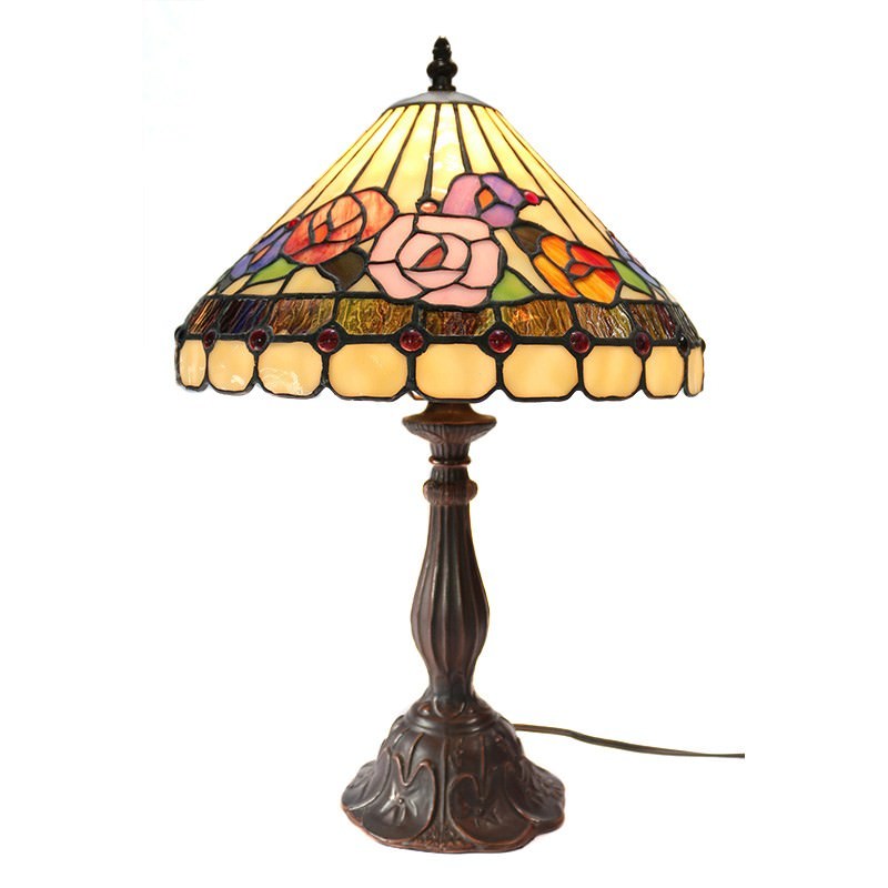 Zena Tiffany Glass Table Lamp - 48cm