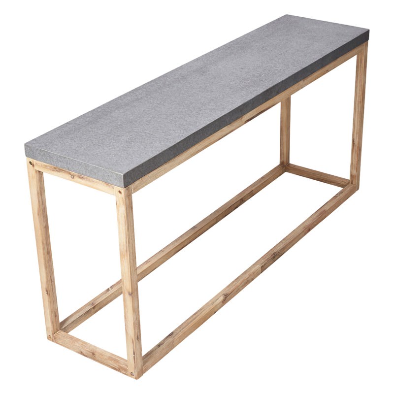 Bentley Cement Top Timber Indoor / Outdoor Console Table ...