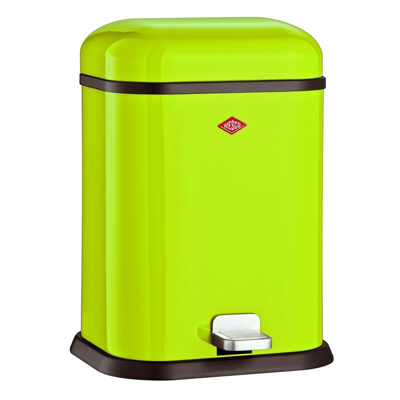 Wesco Single Boy Steel 13L Disposal Bin Lime Green