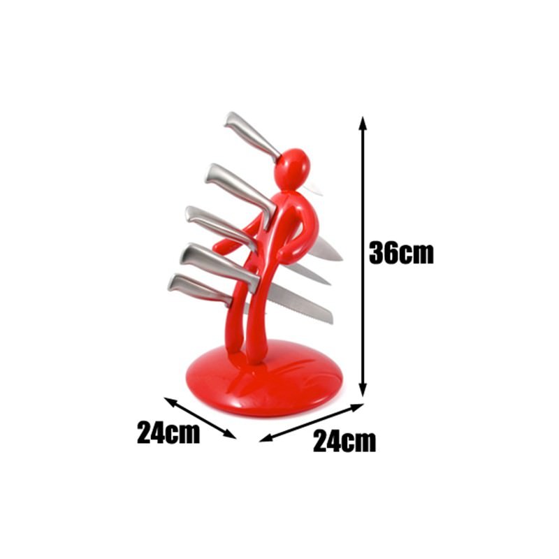 Original Raffaele Iannello Voodoo Kitchen Knife Block Set With