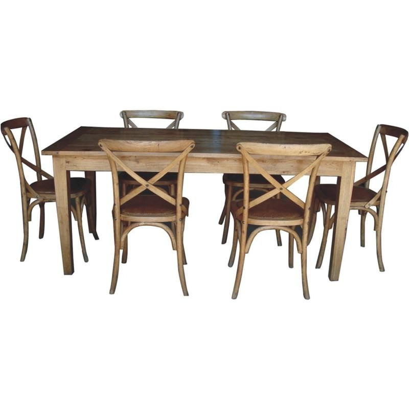 Sherwood Solid Oak Timber 180cm Dining Table (Table Only)