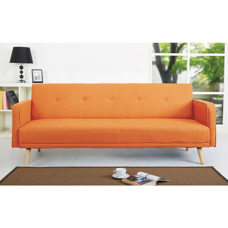 Egbert Click Clack Fabric Sofa Bed Orange