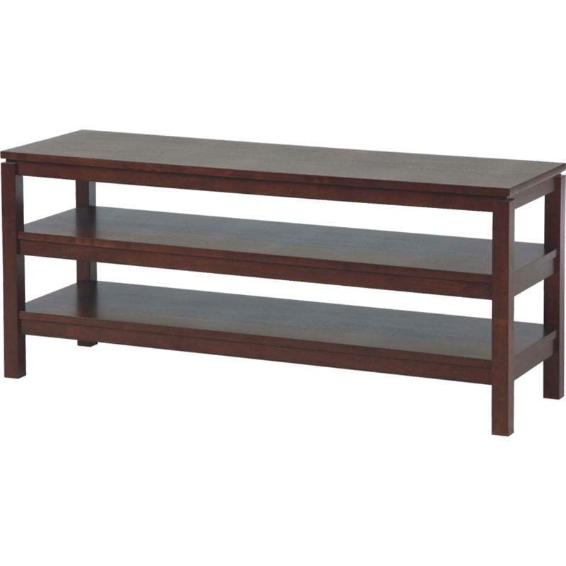 Braque Solid Rubberwood Timber 130cm Lowline TV Stand Chocolate