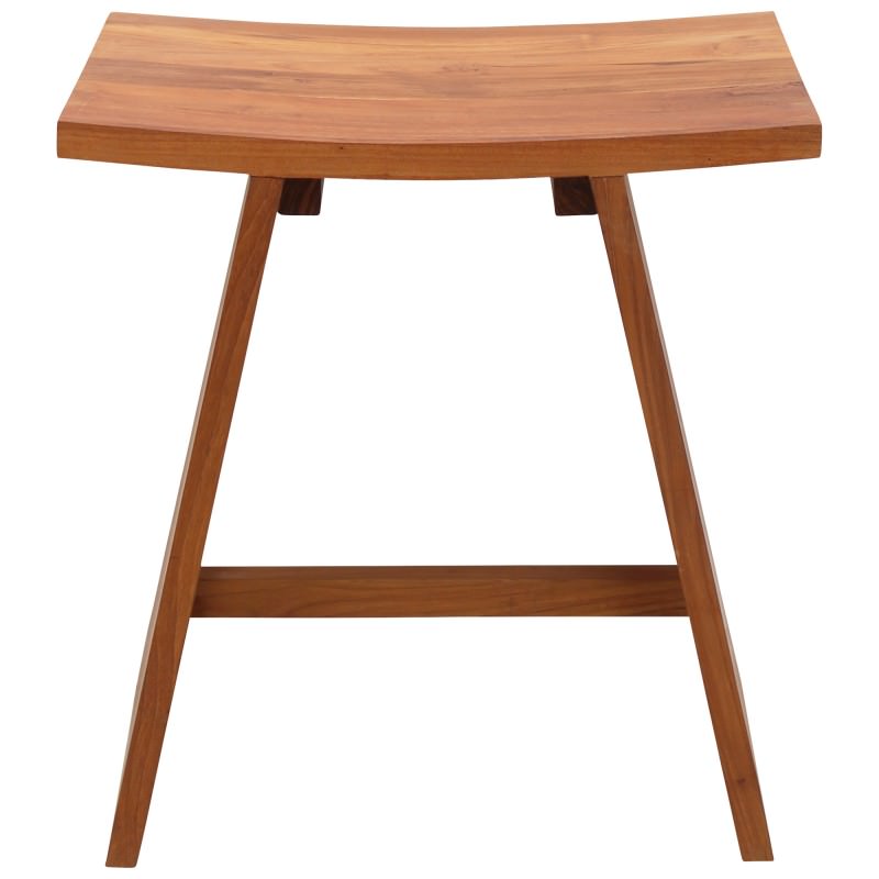Archie Solid Teak Timber Shower Stool