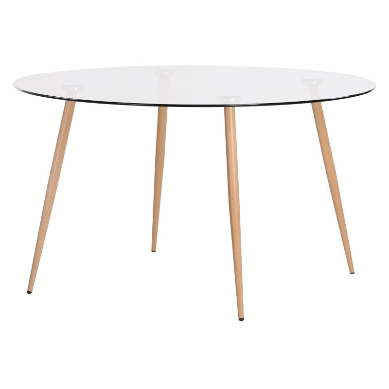 Zolfo Tempered Glass Top Oval Dining Table 135cm