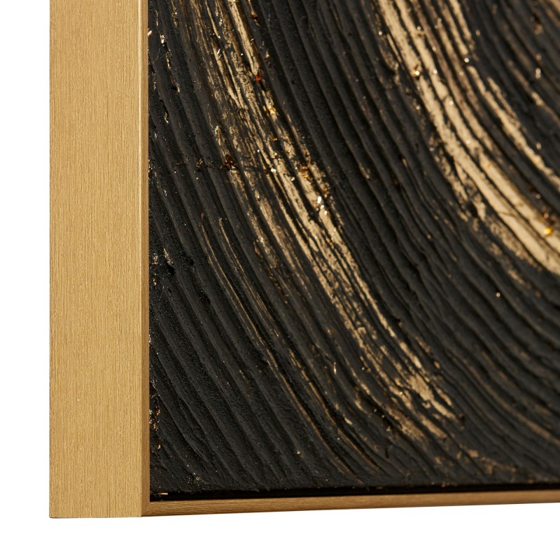 "Archi Woodgrain" Framed Hand Painted Canvas Wall Art, 100cm