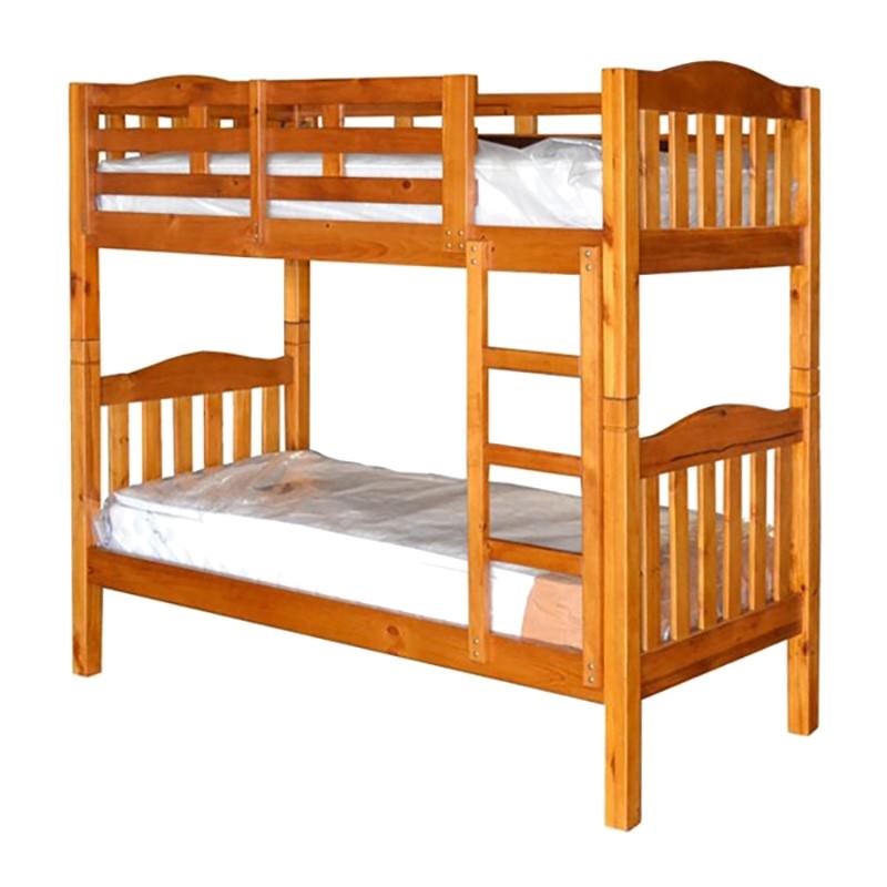 Adelaide Timber Single Bunk Bed In Chestnut