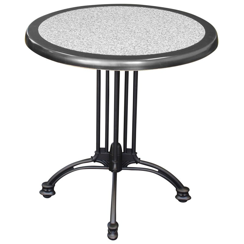 Trieste Commercial Grade Round Dining Table, 60cm, Pebble ...