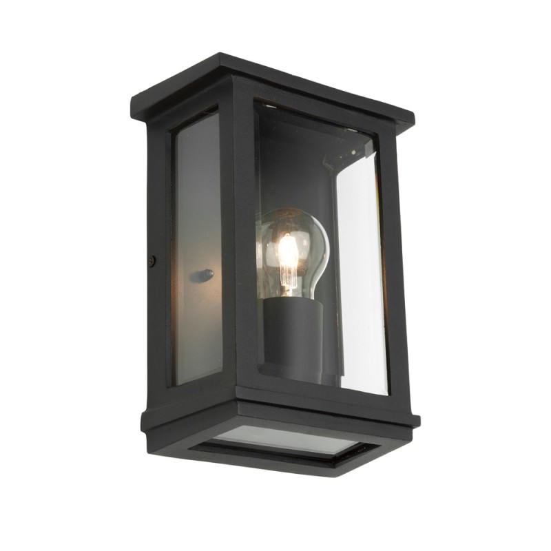 Madrid IP44 Exterior Wall Lantern, Small, Black