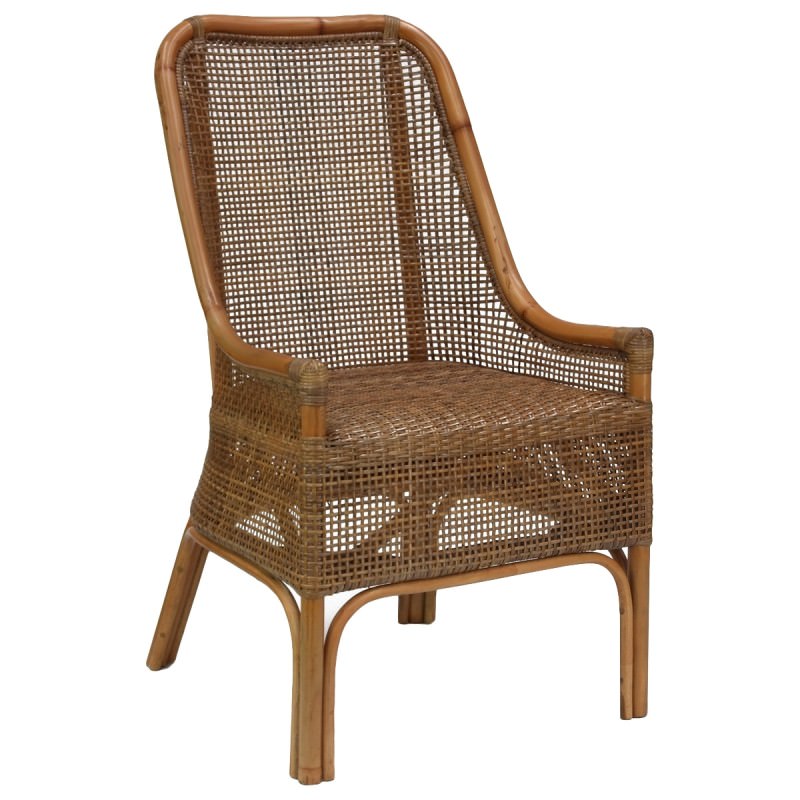 Albany Rattan Side Chair, Natural