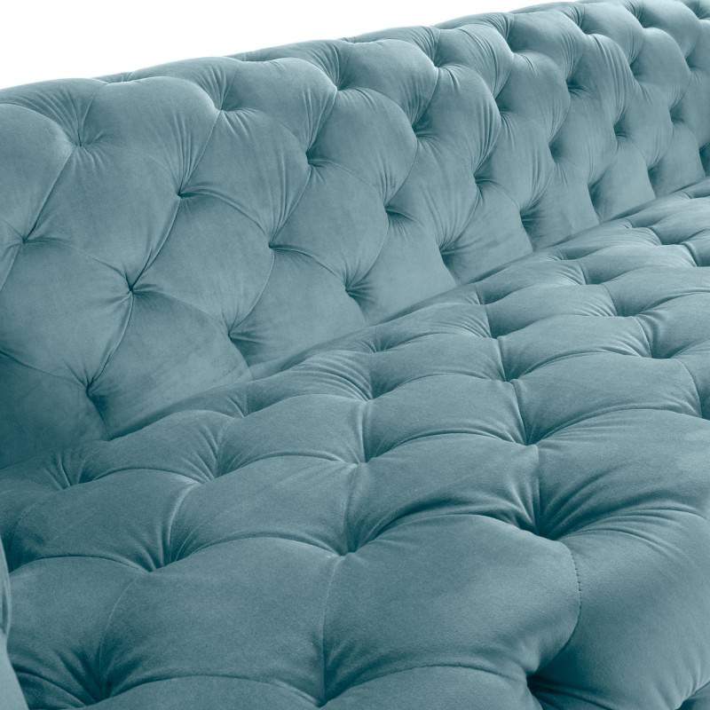 Shanay Tufted Velvet Fabric Sofa, 2 Seater, Green